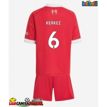 Camisa de Futebol Liverpool Milos Kerkez #6 Equipamento Principal Infantil 2025-26 Manga Curta (+ Calças curtas)